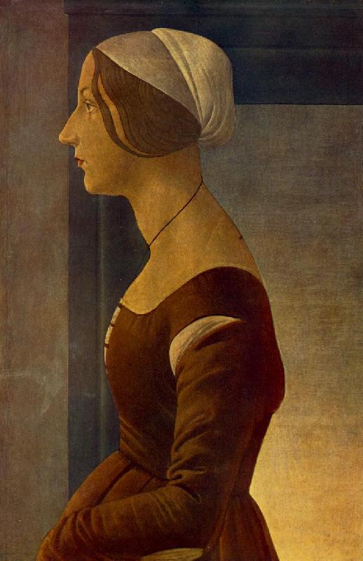 BOTTICELLI, Sandro Portrait of a Young Woman (La bella Simonetta) fs Sweden oil painting art